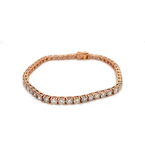 10 CTTW DIAMOND TENNIS BRACELET SET 14K ROSE GOLD REGARD JEWELRY AUSTIN, TEXAS