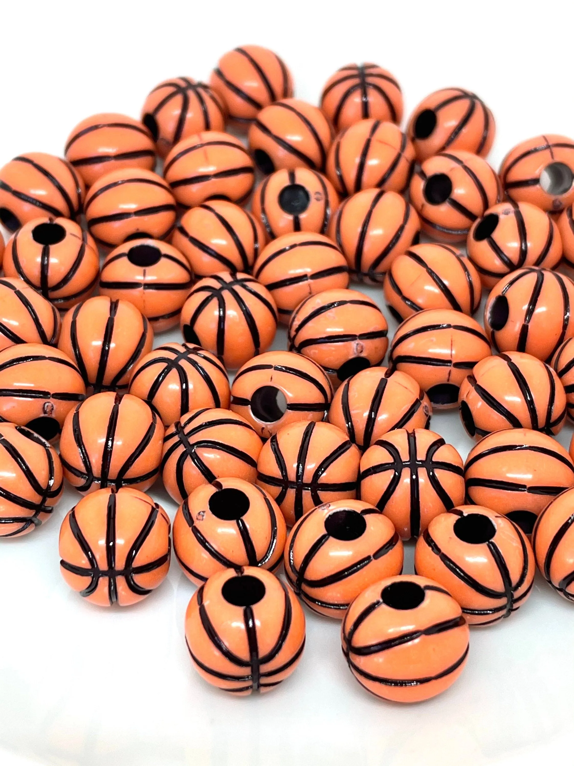 Basketball Beads, Sports Beads, DIY Jewelry, Kawaii Supplies, Cute Supplies, Kawaii Beads