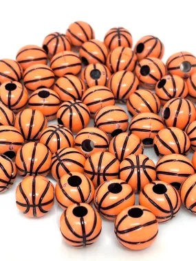 Basketball Beads, Sports Beads, DIY Jewelry, Kawaii Supplies, Cute Supplies, Kawaii Beads
