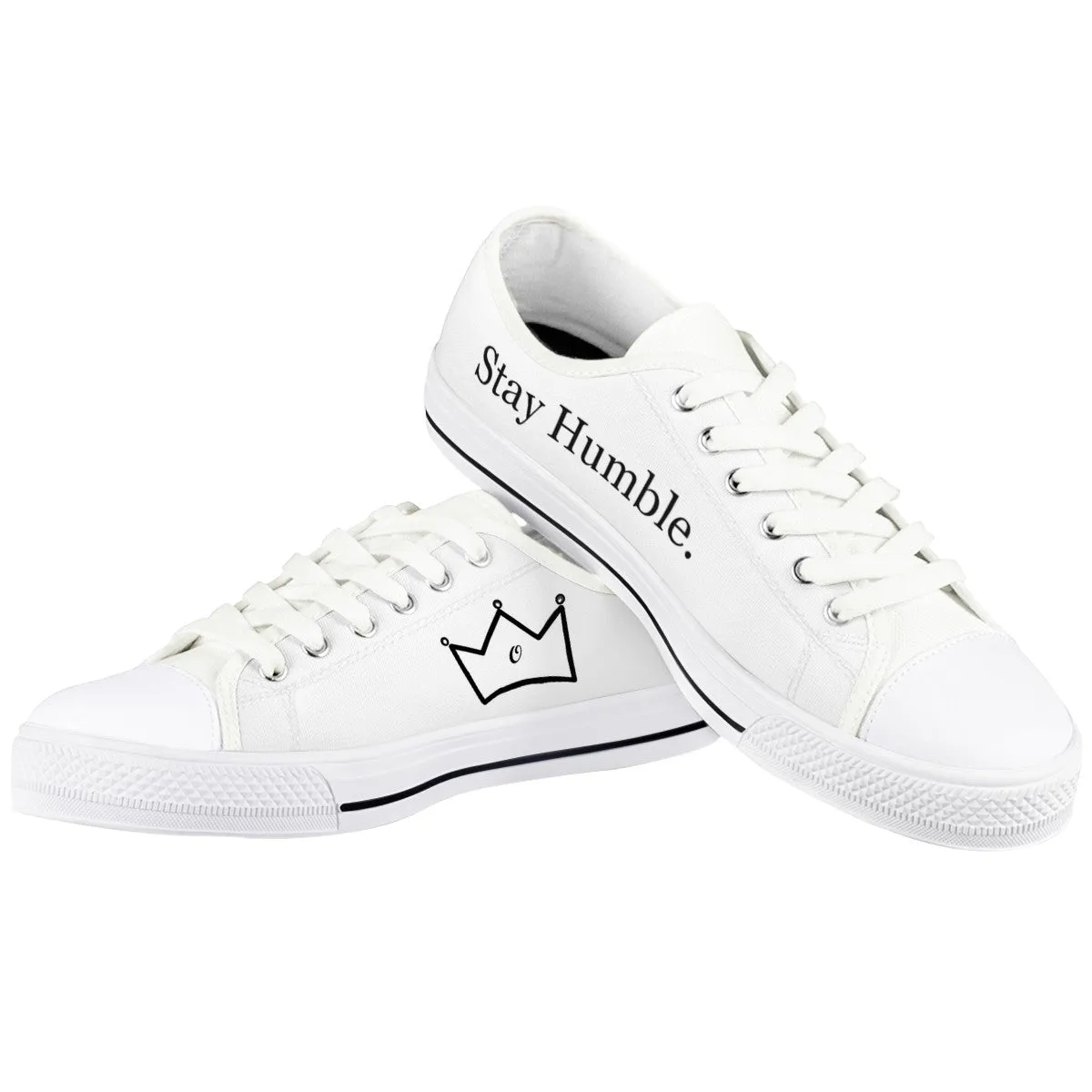 Be Kind Stay Humble Low Top Canvas Sneakers