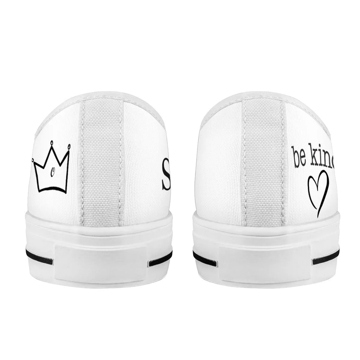 Be Kind Stay Humble Low Top Canvas Sneakers