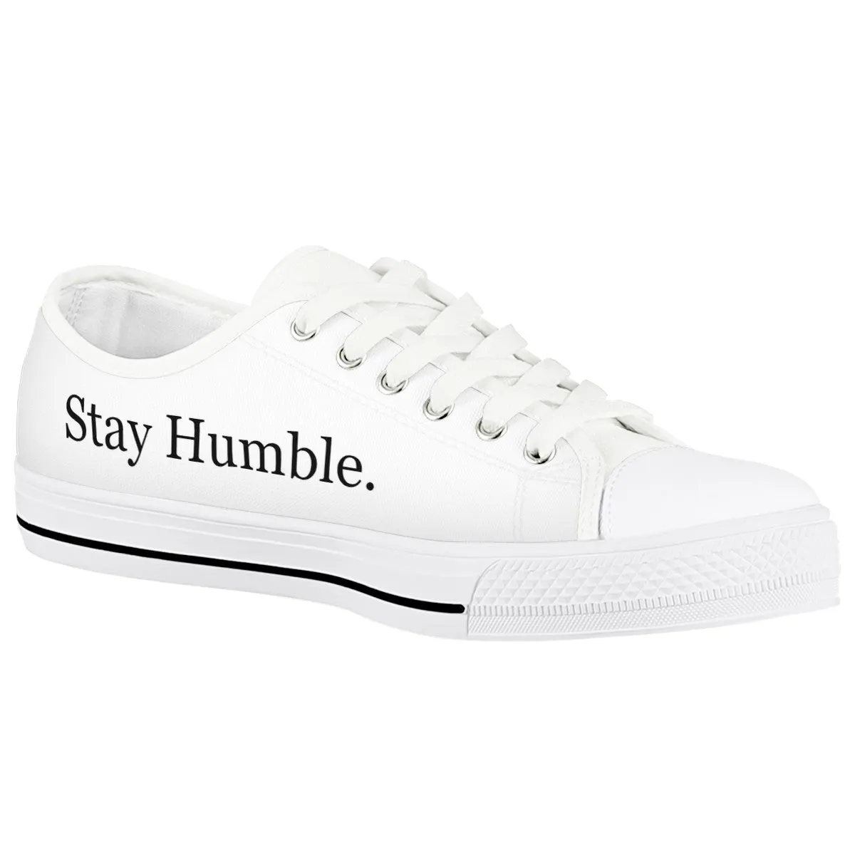 Be Kind Stay Humble Low Top Canvas Sneakers