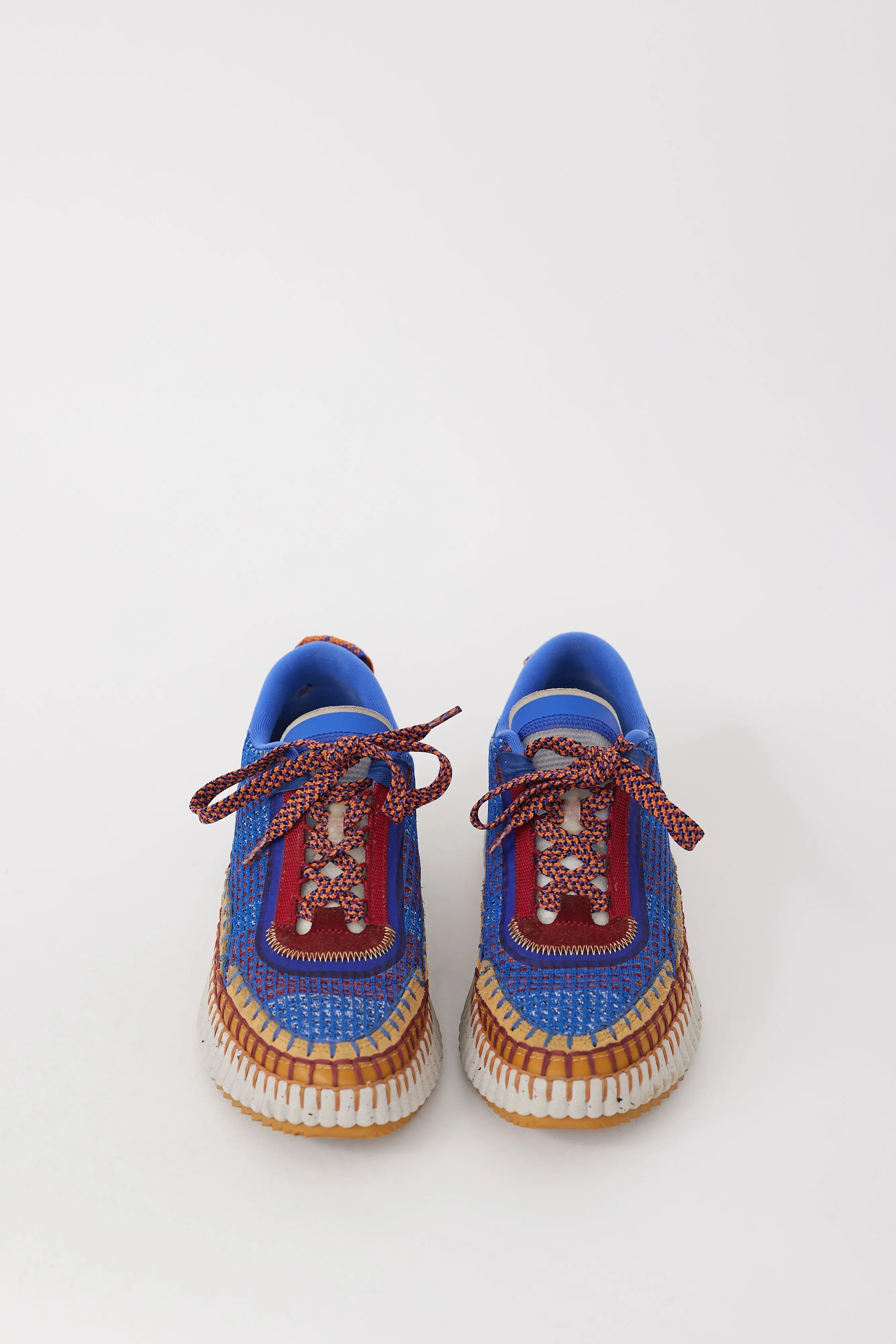 Blue & Multicolour Woven Nama Sneaker