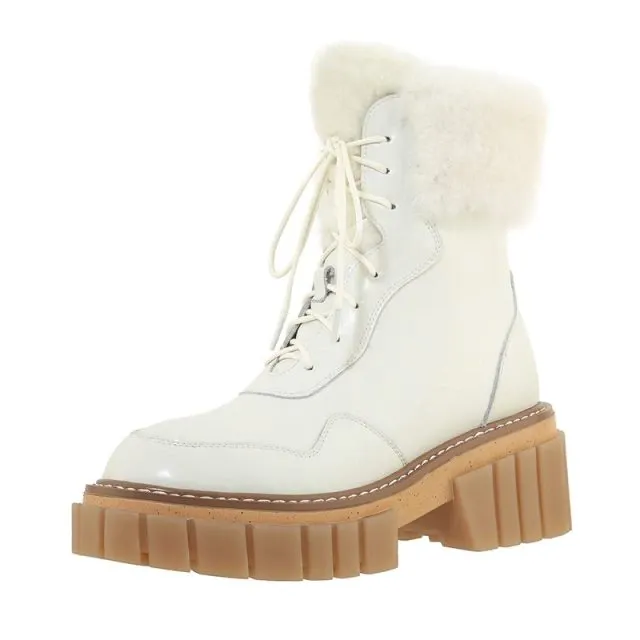 Caruso Women's Fur Warm Leather Boots