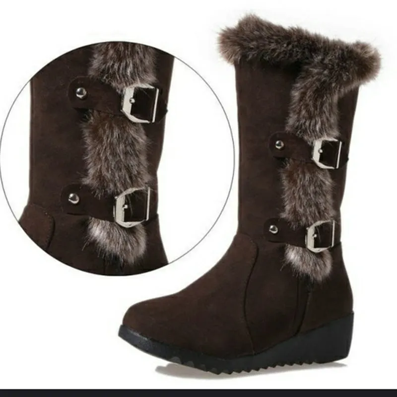 Casual Warm Fur Mid-calf Boots