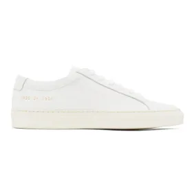 Common Projects White Pebbled Achilles Low Sneakers