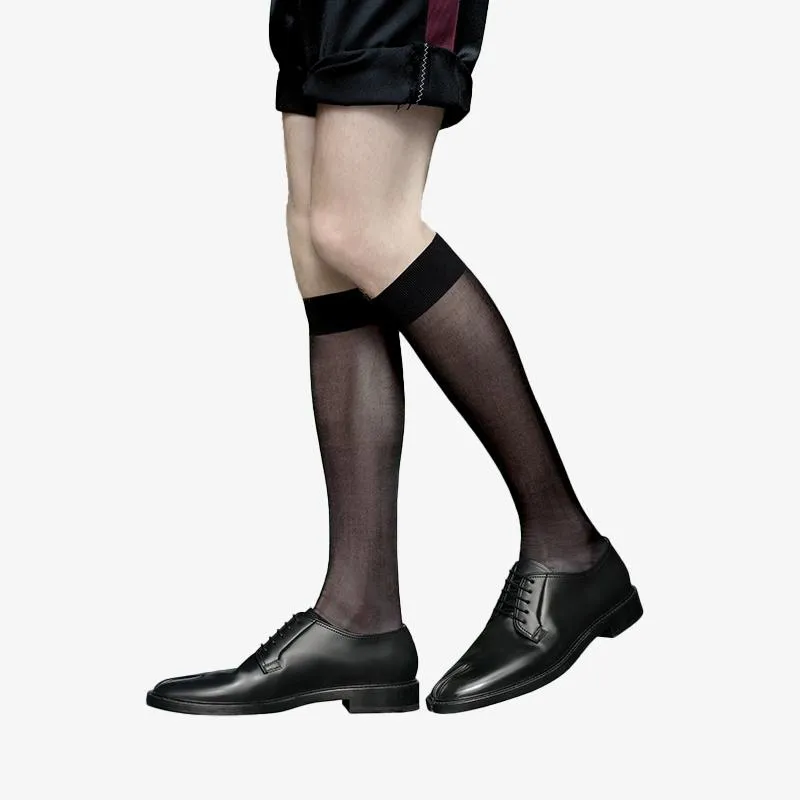 Durable Black Tabi Laced Brogue Shoes