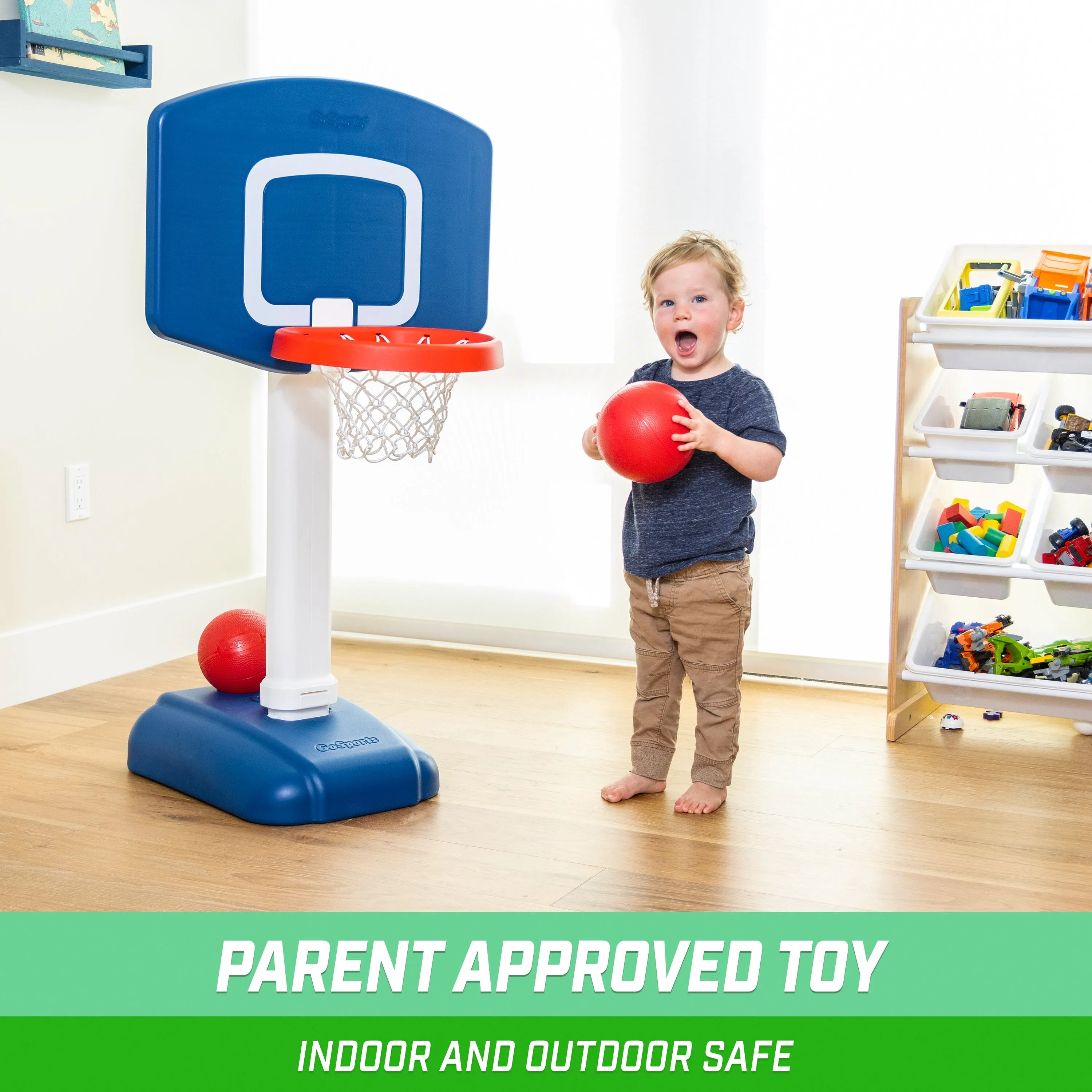 GoSports 6 Inch Kids Soft Basketballs for Toddler Basketball Hoops - 3 Pack with Pump