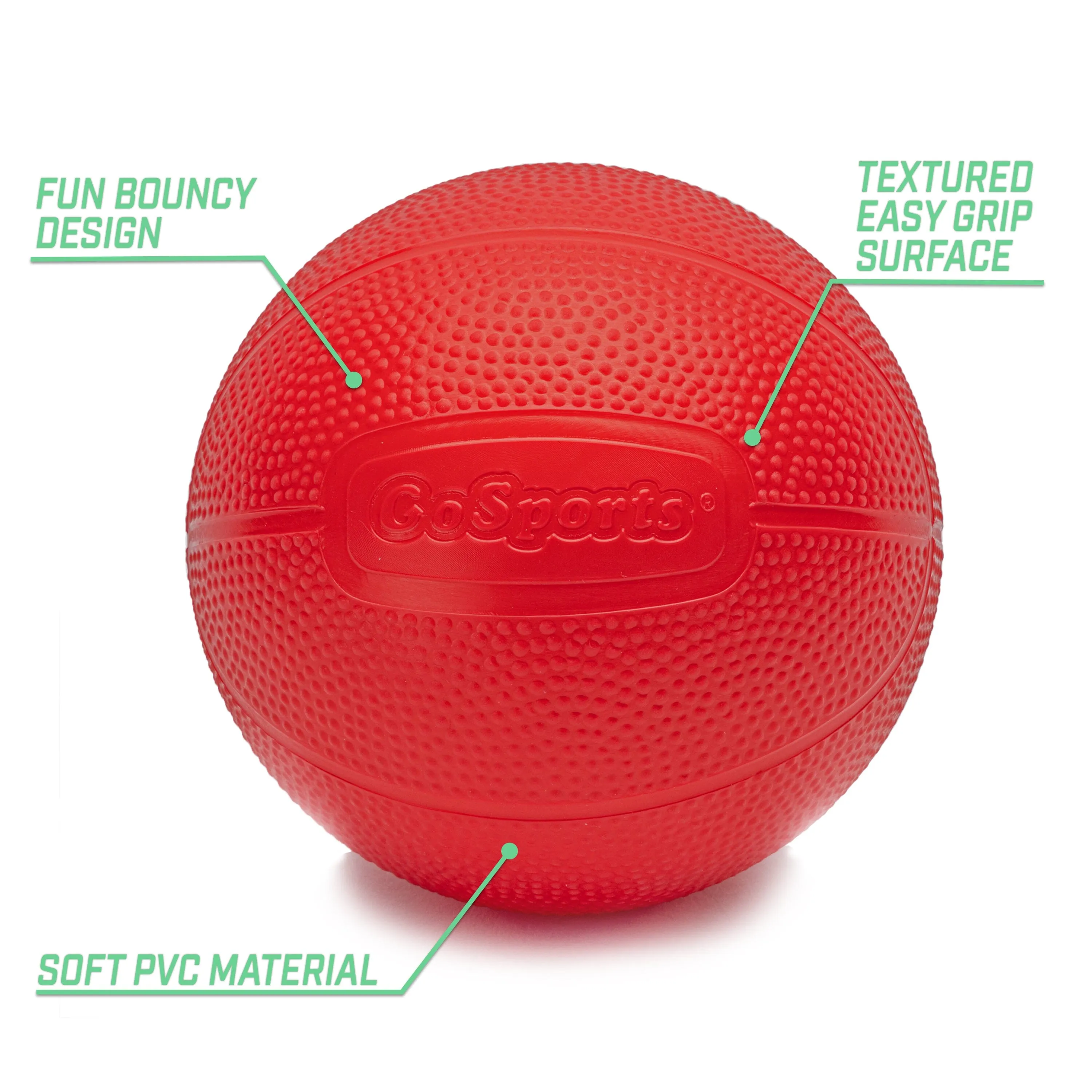 GoSports 6 Inch Kids Soft Basketballs for Toddler Basketball Hoops - 3 Pack with Pump