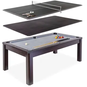 GoSports 7 ft 3 in 1 Pool, Dining, & Table Tennis Combo Table - Convertible Top Game Table with Billiards and Table Tennis Accessories GoSports 7 ft 3 in 1 Pool, Dining, & Table Tennis Combo Table - Convertible Top Game Table with Billiards and Table Tennis Accessories