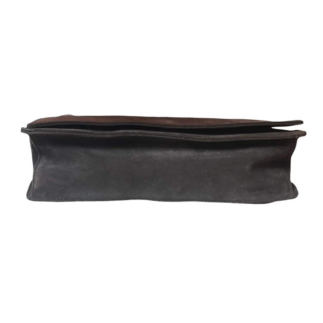 Gucci Suede Bamboo Shoulder Bag
