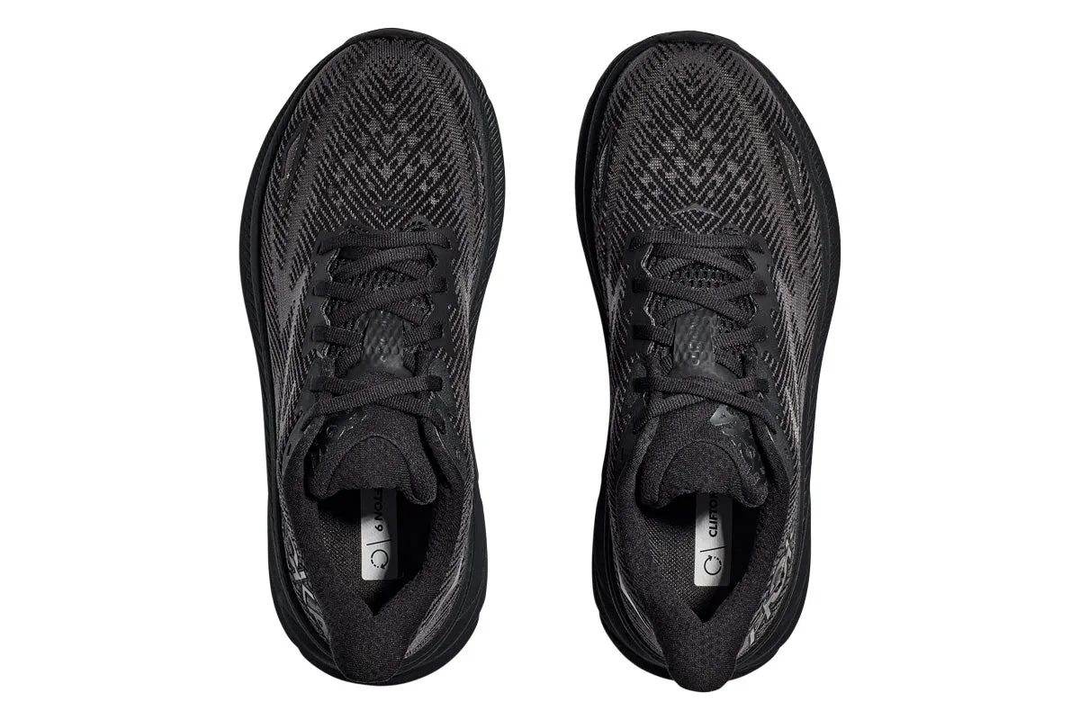 Hoka Clifton 9 D Black/Black Womens