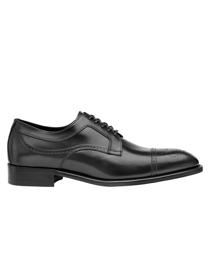 J & M Collection Ellsworth Cap Toe in Black Italian Calfskin
