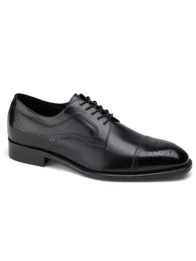 J & M Collection Ellsworth Cap Toe in Black Italian Calfskin