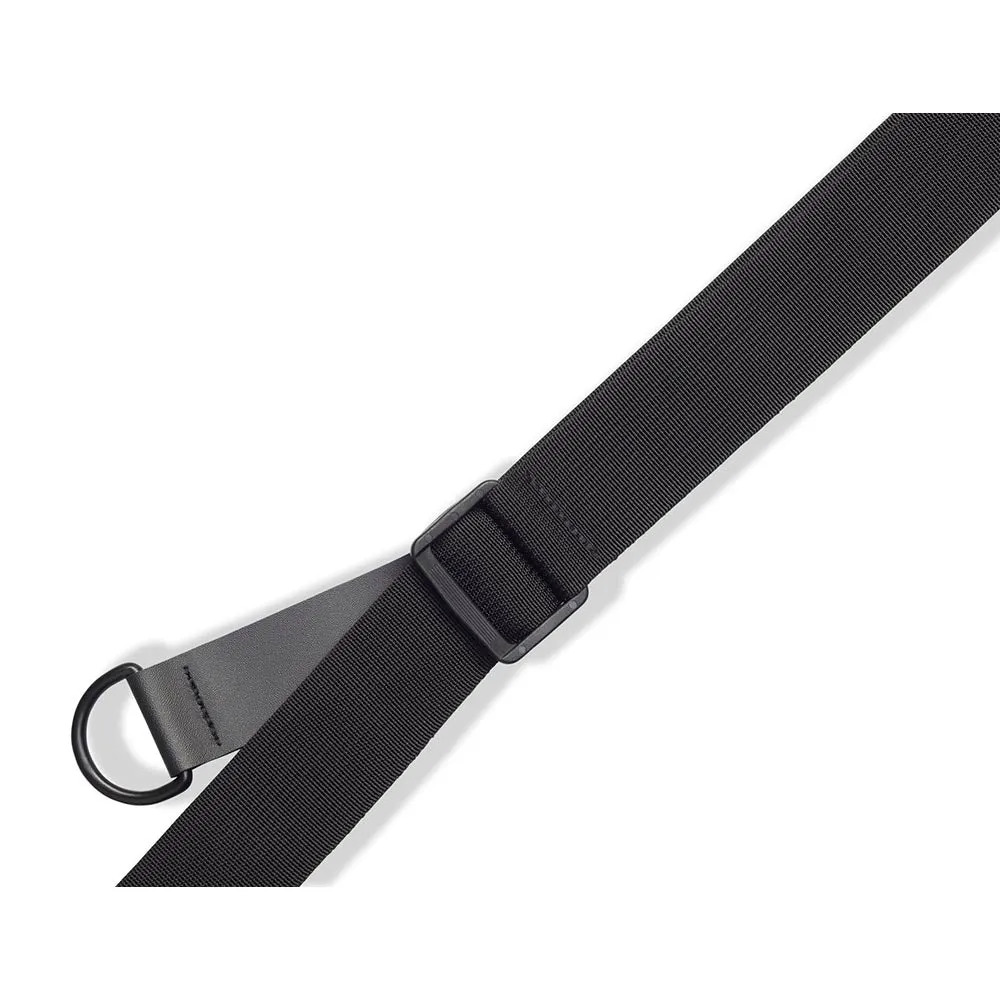 Levys 2.5 Inch Right Height Suede Padded Ripchord Guitar Strap Black