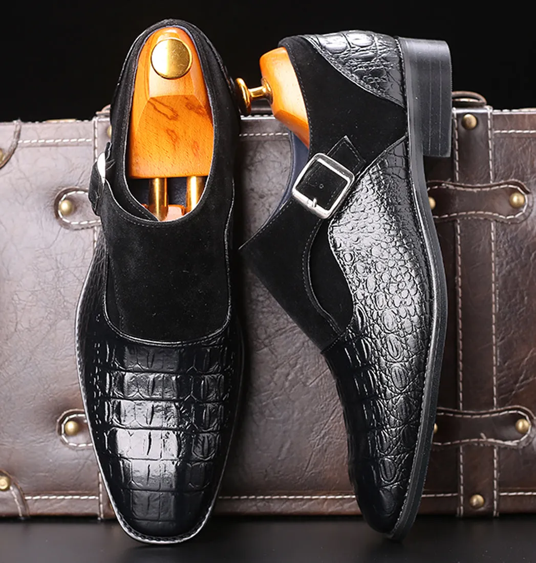 Men's Alligator Suede Smoking Loafers