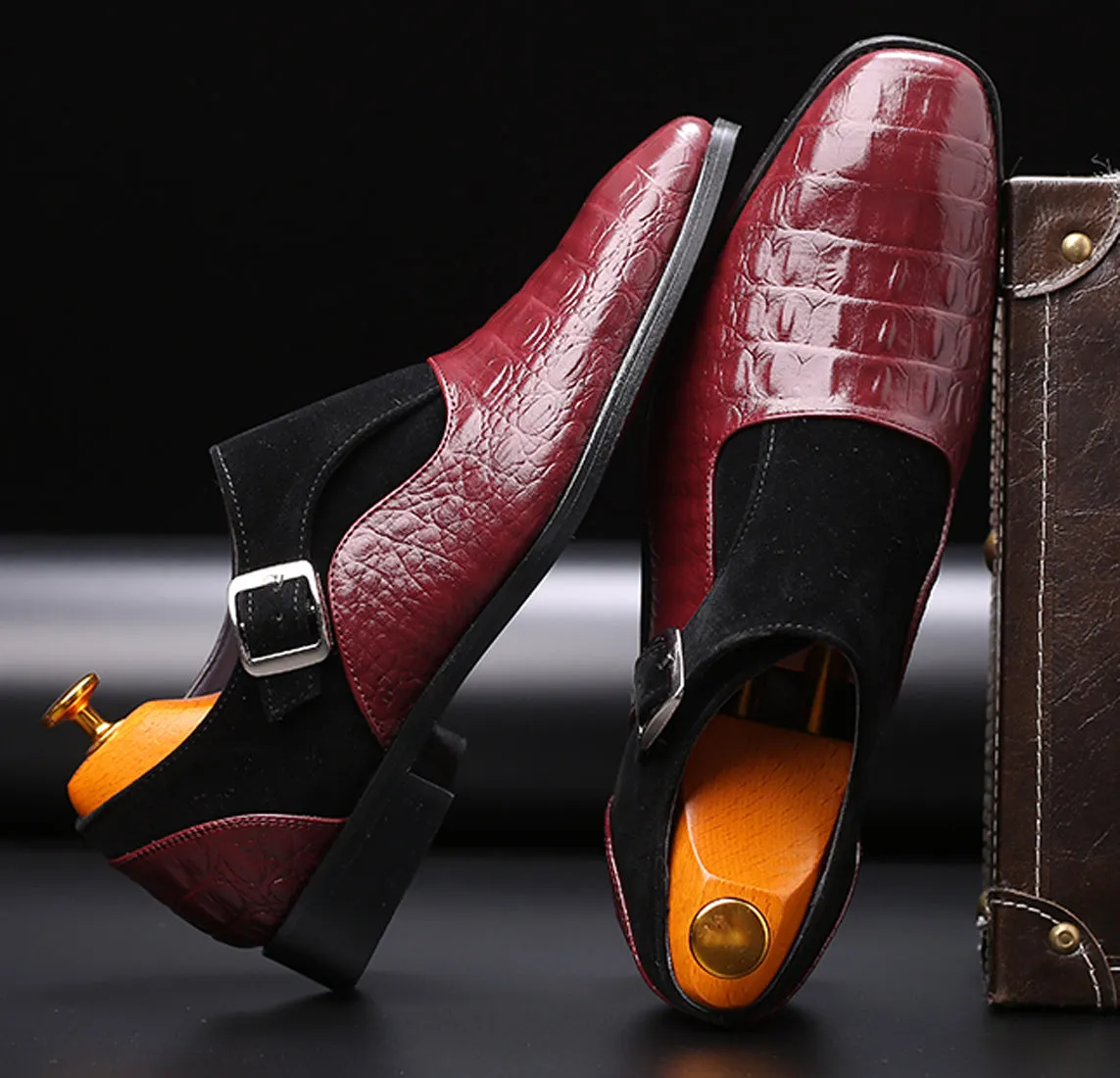 Men's Alligator Suede Smoking Loafers
