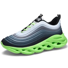 Men's Fashion Durable Black & Green Sneakers