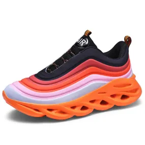 Men's Fashion Durable Orange & Black Sneakers