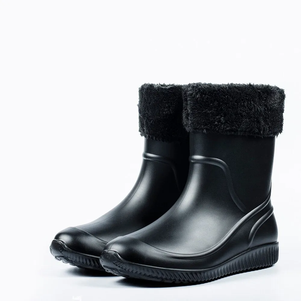 Men's Winter Waterproof Warm Rain Boots