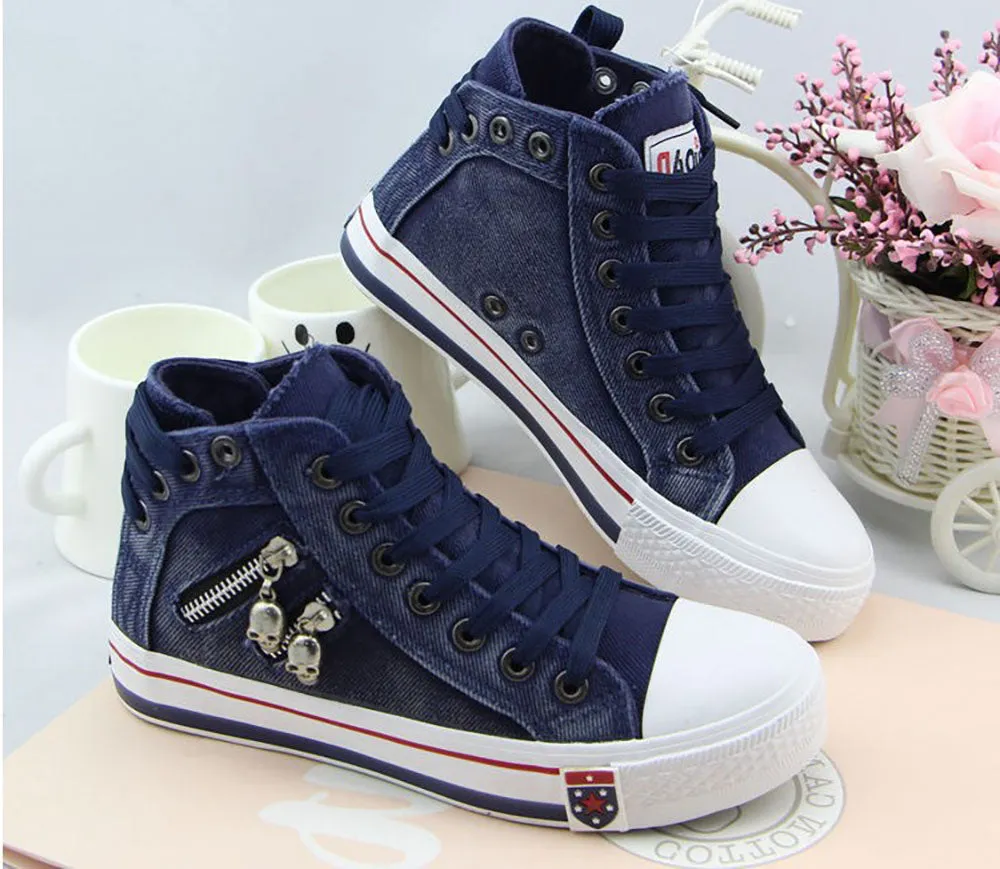 Mirella ComfyStars | Trendy half hoge sneakers met veters voor dames