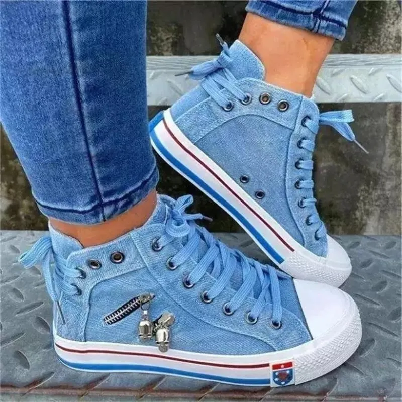 Mirella ComfyStars | Trendy half hoge sneakers met veters voor dames