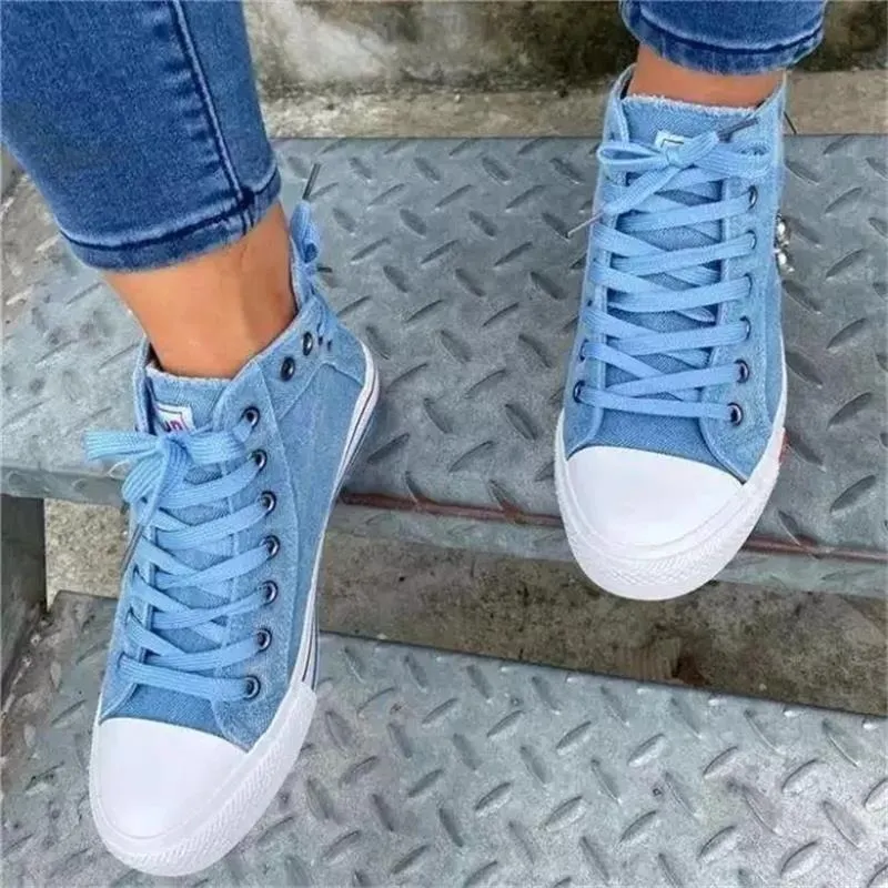 Mirella ComfyStars | Trendy half hoge sneakers met veters voor dames