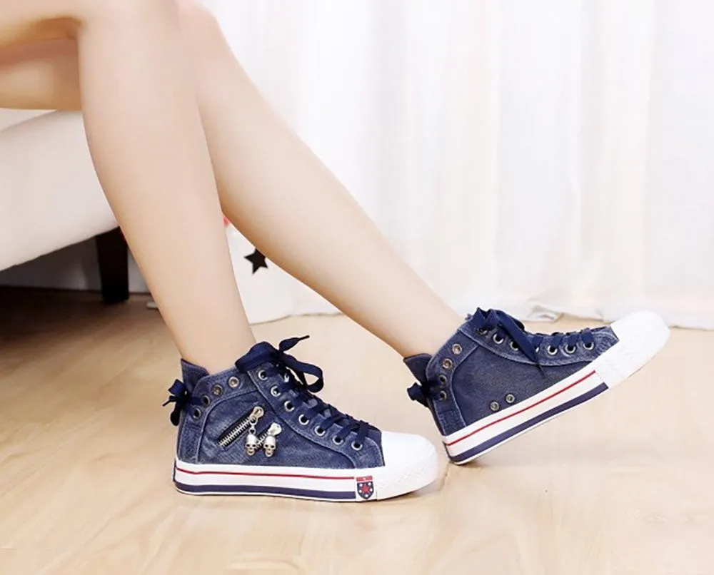 Mirella ComfyStars | Trendy half hoge sneakers met veters voor dames
