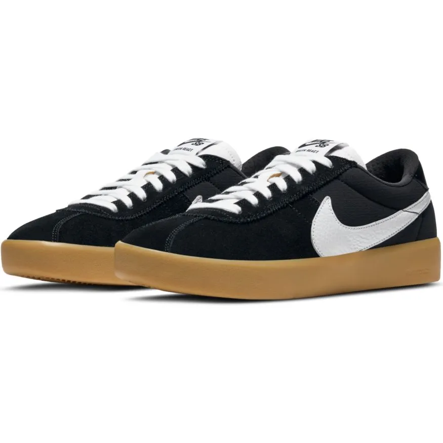 Nike SB Bruin React Skateboard Shoe - Black/White-Black-Gum Light Brown