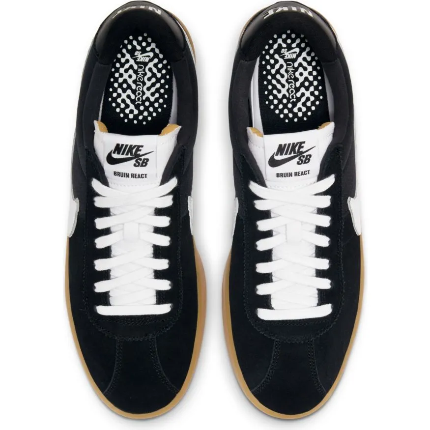 Nike SB Bruin React Skateboard Shoe - Black/White-Black-Gum Light Brown