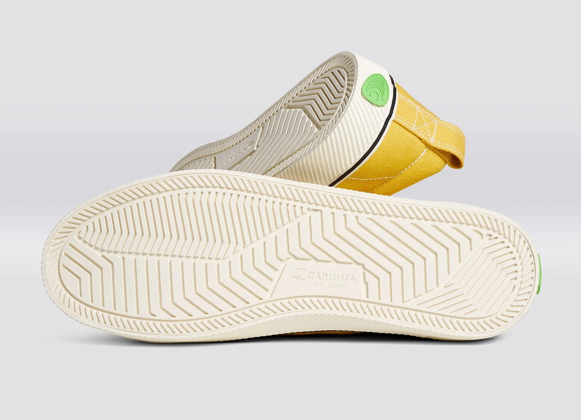OCA Low Stripe Spice Yellow Canvas Contrast Thread Sneaker Women