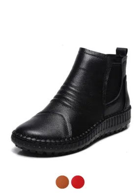 Rudy Women's Warm Leather Black Boots