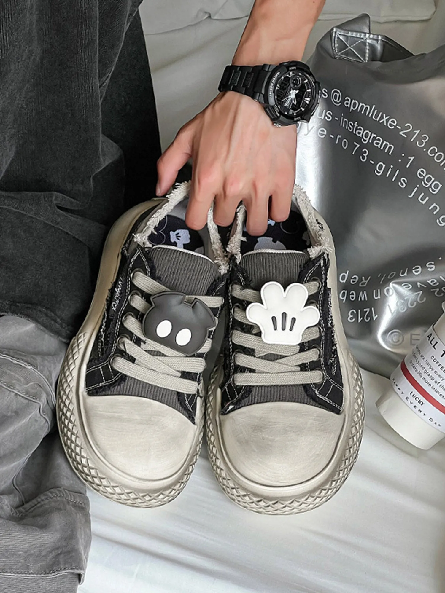 Sneakerhill Retro Ugly Cute Street Rap Sneakers - 2113