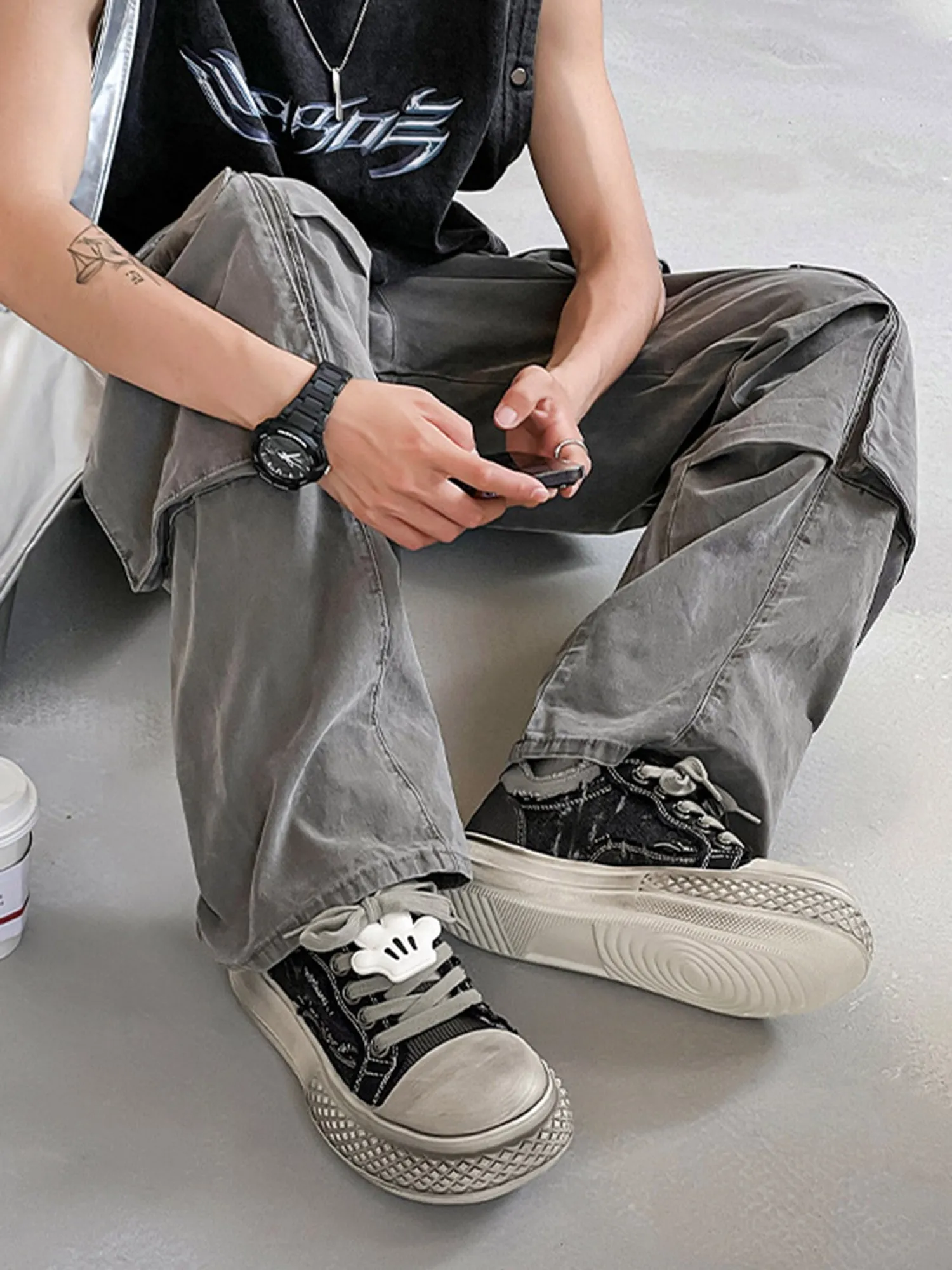 Sneakerhill Retro Ugly Cute Street Rap Sneakers - 2113