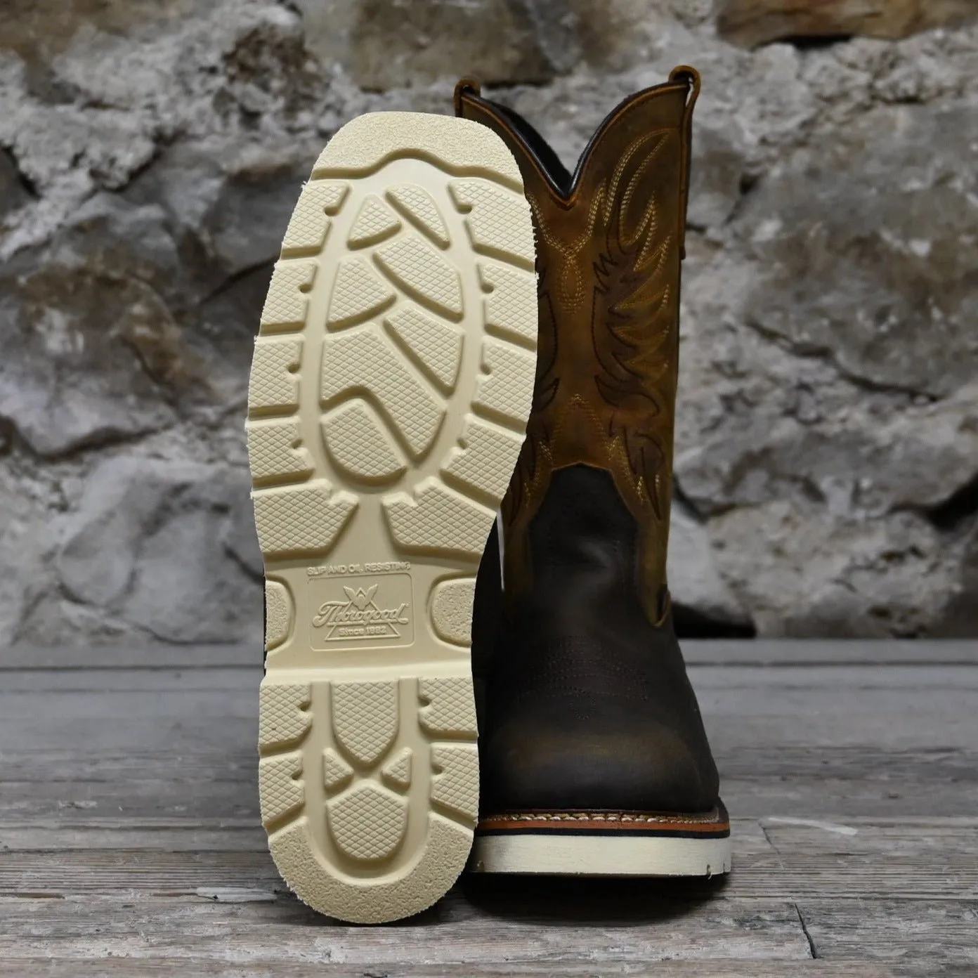 Thorogood Men's 11" Pull-On Square Toe in American Heritage Non Safety Toe