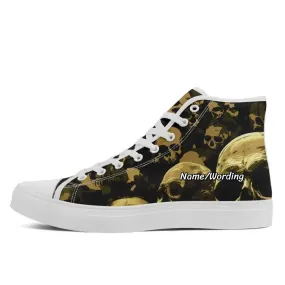 Unique Gift,Personalized Gothic Sneakers, Custom Punk Style Shoes, Comfortable Canvas High Top Shoes