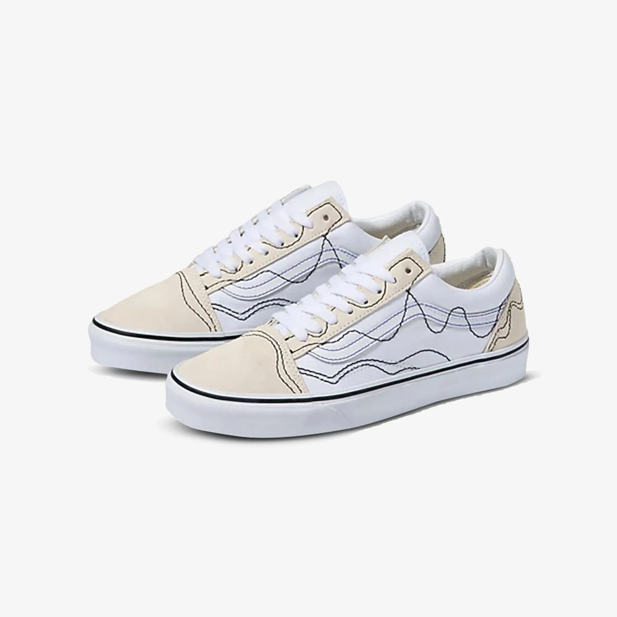 Vans | STITCH WARP OLD SKOOL  { TRUE WHITE/BLACK
