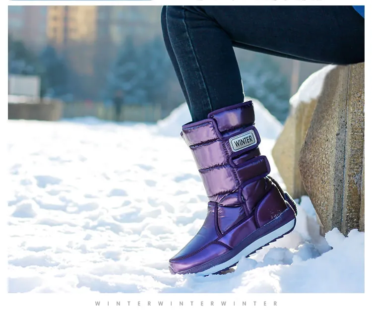 Women Winter Boots Mid-Calf Snow Boots