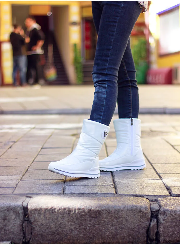 Women Winter Boots Mid-Calf Snow Boots
