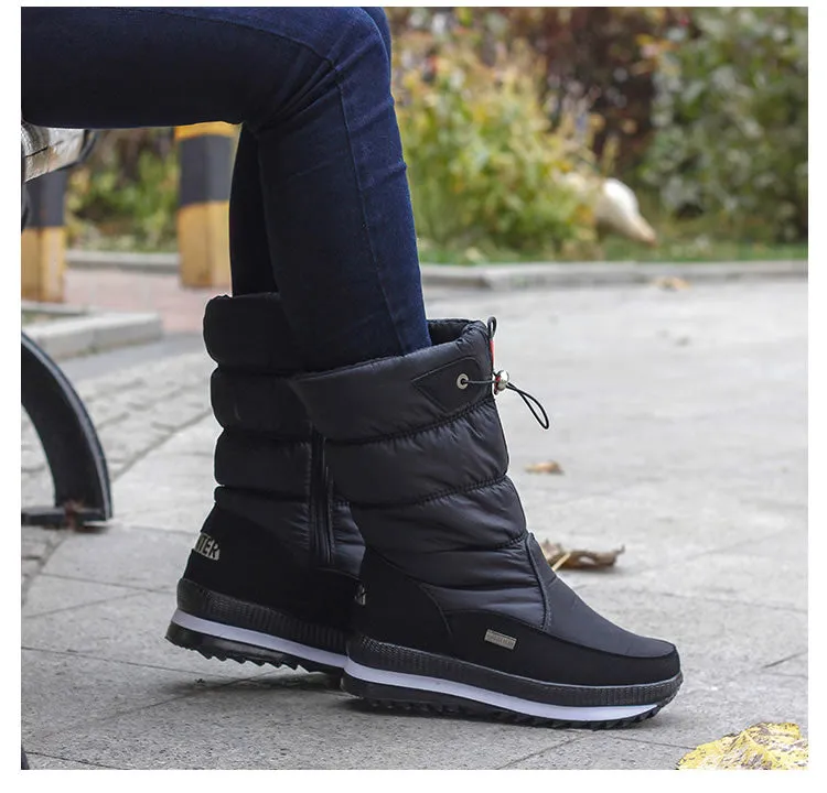 Women Winter Boots Mid-Calf Snow Boots
