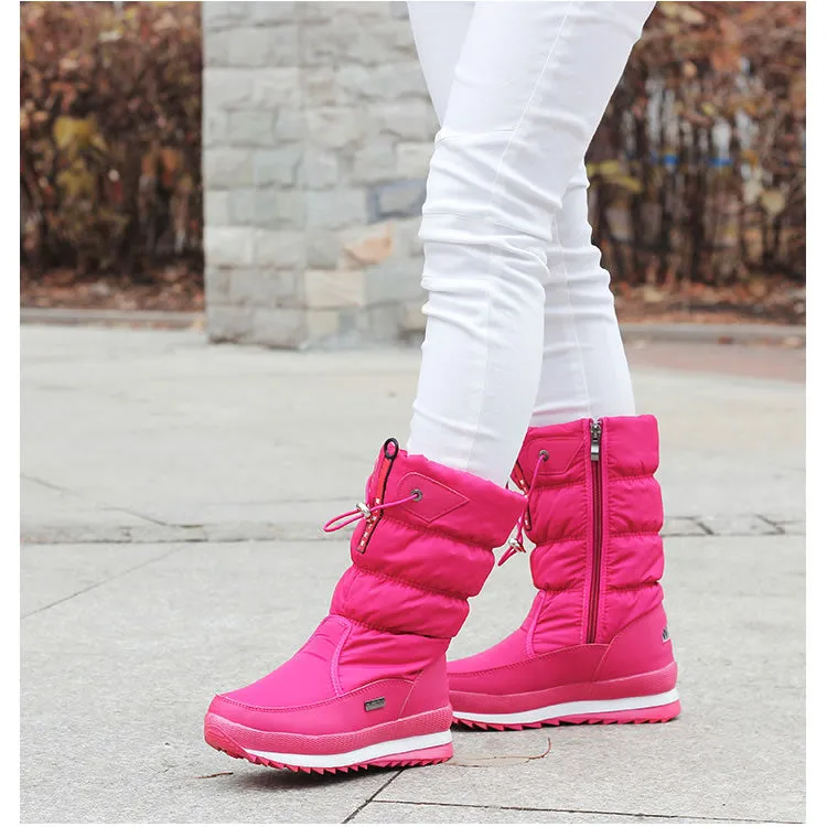 Women Winter Boots Mid-Calf Snow Boots