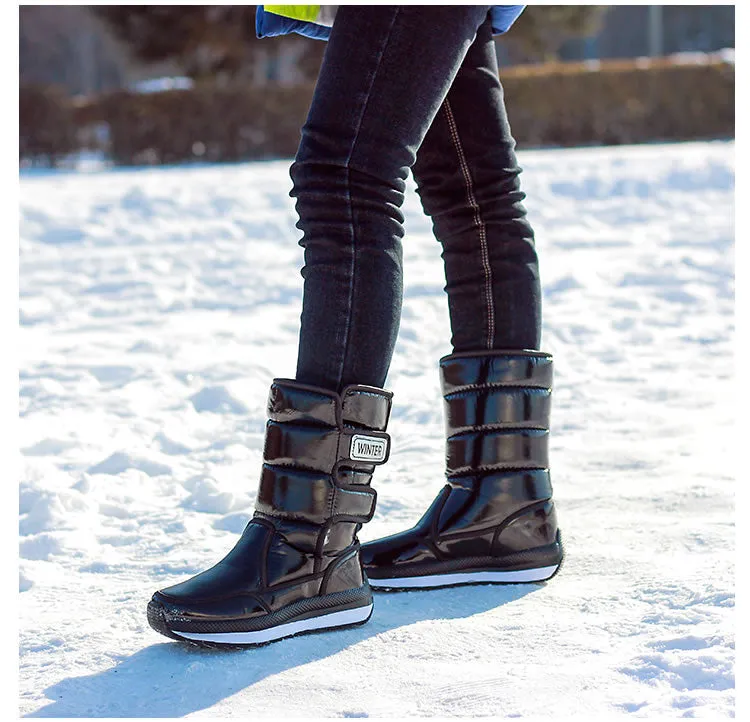 Women Winter Boots Mid-Calf Snow Boots