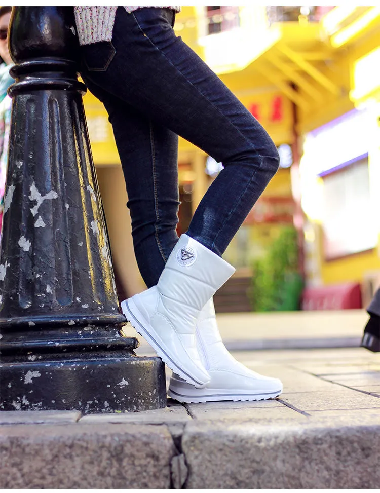 Women Winter Boots Mid-Calf Snow Boots
